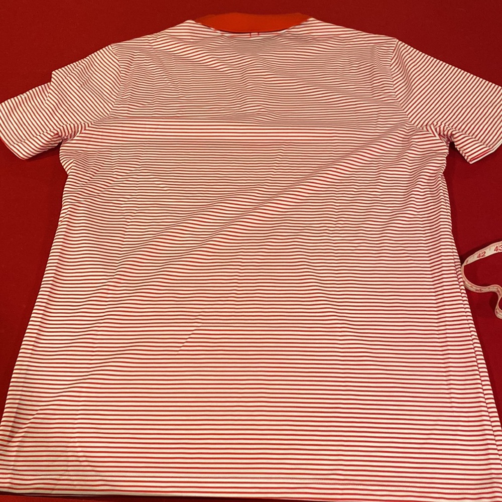Nike Mens Medium Dri Fit Red White Polo - Picture 5 of 5